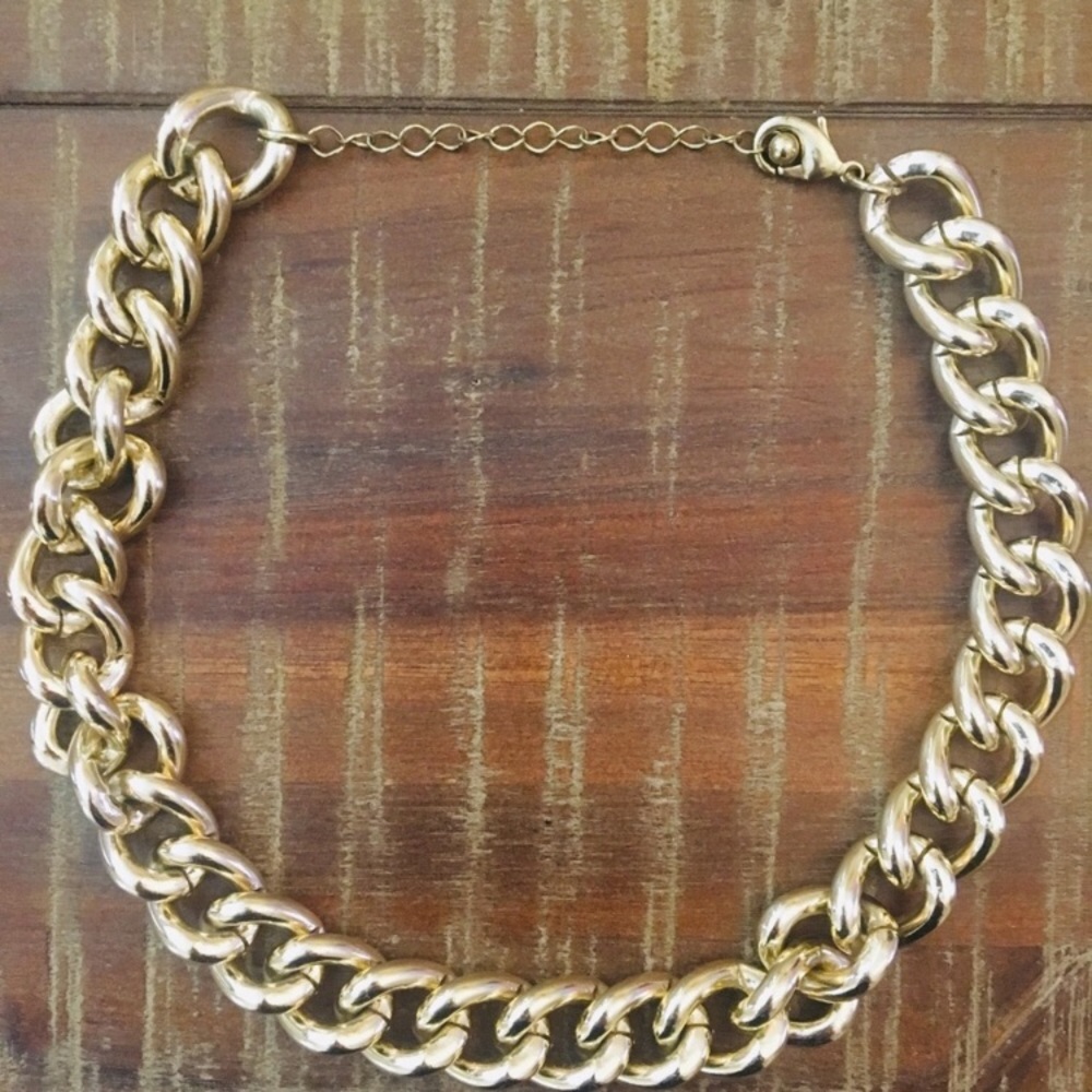 Grunge indie thrifted thick chain necklace